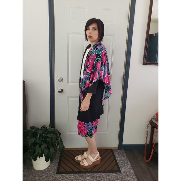 90s Floral Dress and‎ Matching Oversize Blazer - Picture 5 of 7